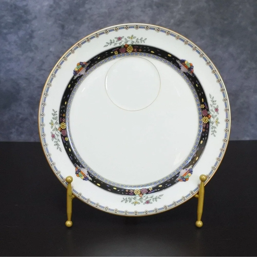 Rare Vintage Lenox Coronado Pattern Porcelain Snack Plate Set x 6